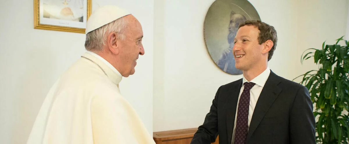 Le pape parle d’aide aux pauvres avec Mark Zuckerberg le patron de Facebook