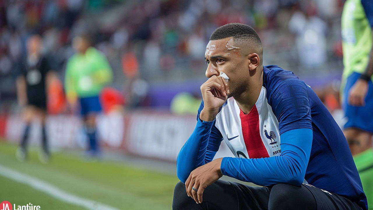 France bat de justesse l'Autriche 1-0 lors de l'Euro 2024, Kylian Mbappé blessé avec une fracture du nez suspectée